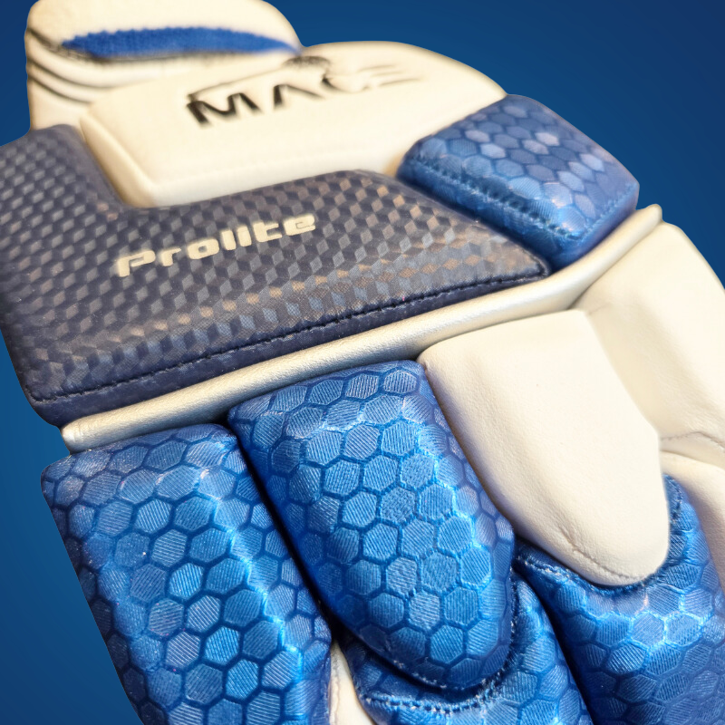 MACE ProLite Batting Gloves - Men's Premium Range - Aqua-White-Navy