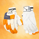 MACE ProLite Batting Gloves - Men's Premium Range - Orange-White-Navy