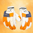 MACE ProLite Batting Gloves - Men's Premium Range - Orange-White-Navy