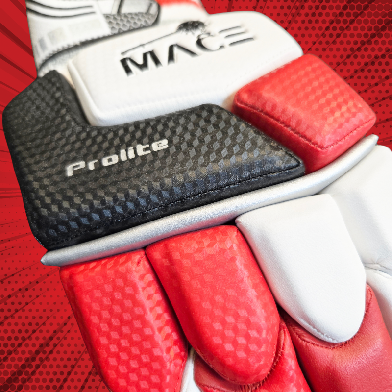 MACE ProLite Batting Gloves - Men's Premium Range - Red-White-Navy