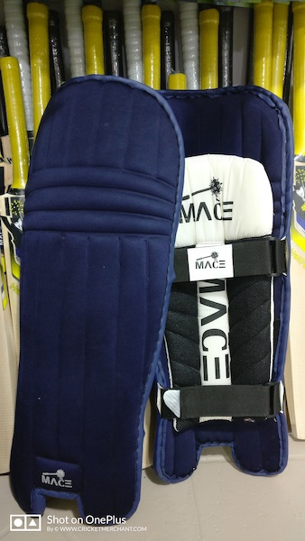 MACE Moulded Cricket Batting Pad - 2 Straps Navy